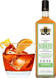 Sobreo non alcoholic cocktail and mocktail mixer in Guatemalan Cardamom Bitter flavor perfect to infuse into a Campari Spritz recipe